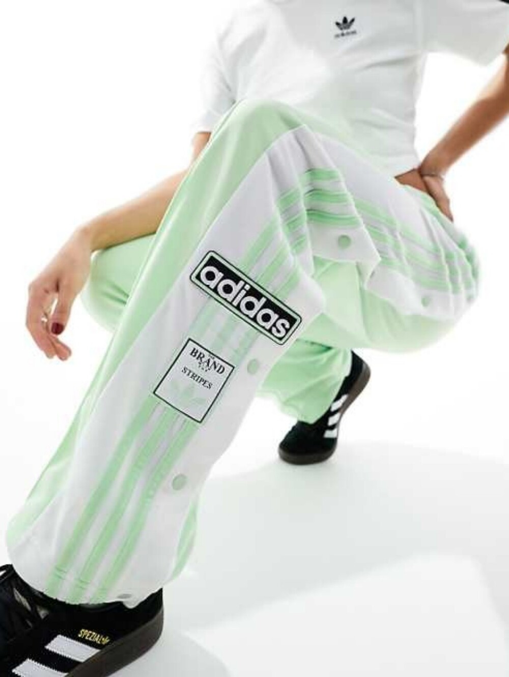 New Adidas Adibreak Snap Track Pants Mint Green Semi Green Spark Medium